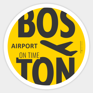 Boston yellow Sticker